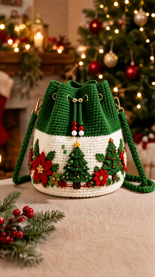 Crochet Christmas Bags